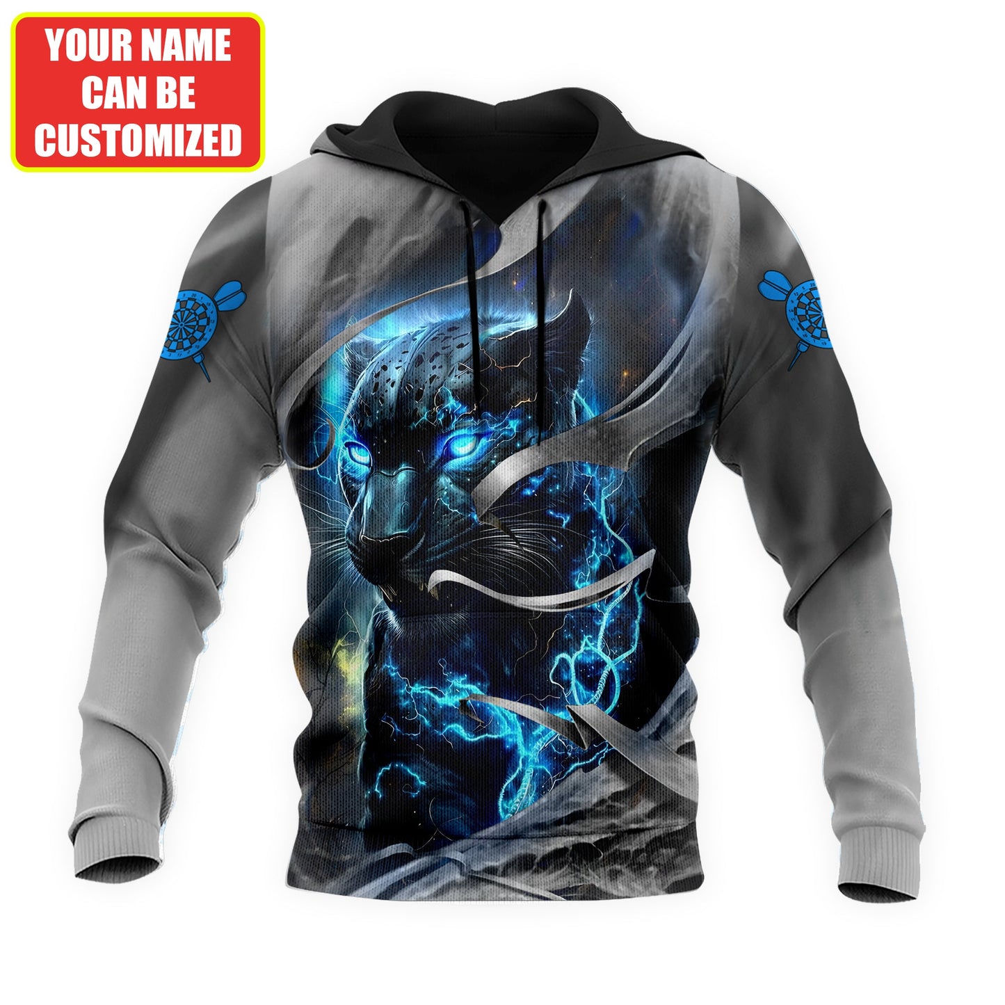 Dartboard Blue Panther Personalized Name 3D Shirt For Darts Player S070701