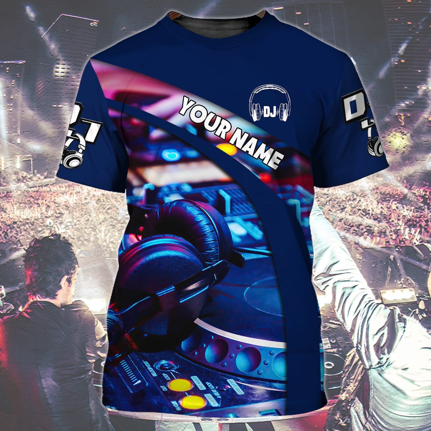 Personalized Name DJ Disc jockey 10 All Over Printed Unisex TShirt