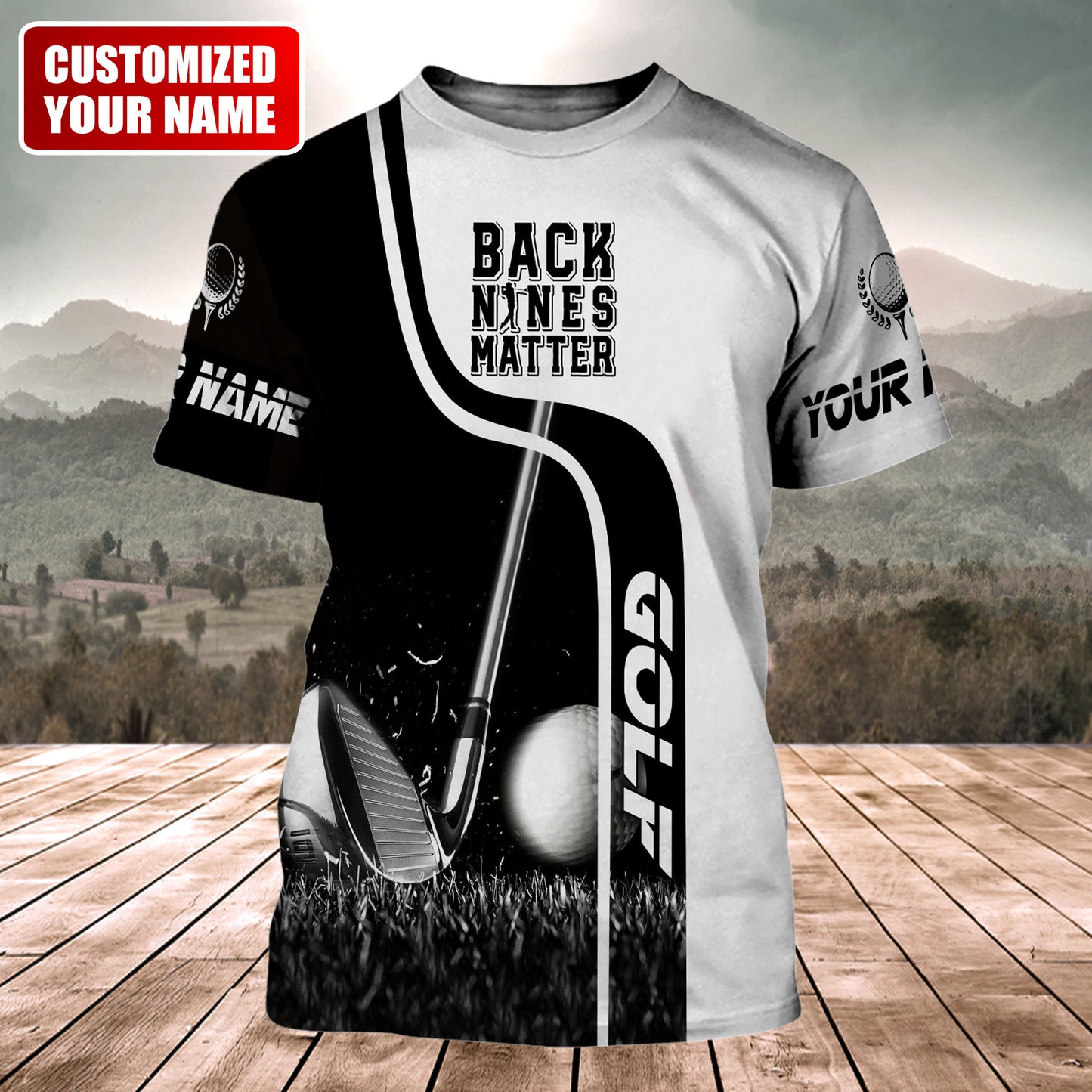 Personalized Name Golf Back Nine Matter All Over Printed Unisex Shirt