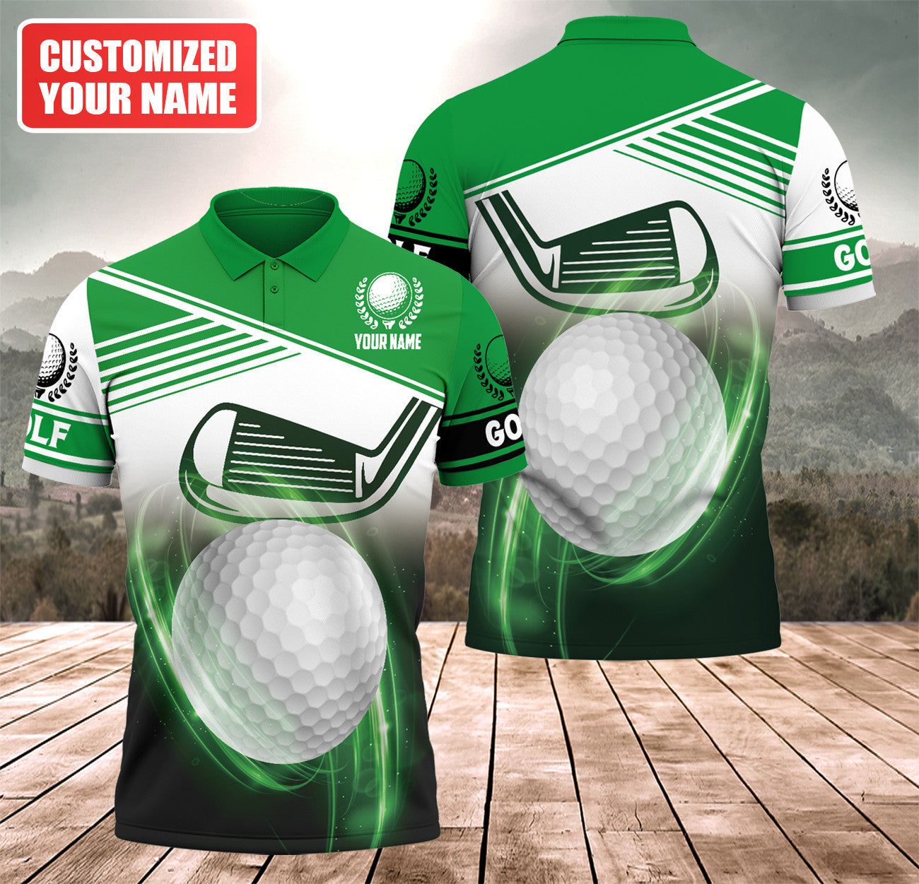 Personalized Name Golf Q15 All Over Printed Unisex Shirt