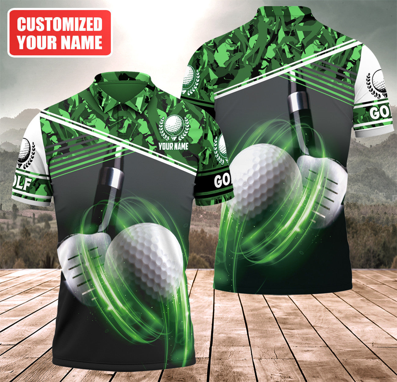 Personalized Name Golf Q17 All Over Printed Unisex Shirt