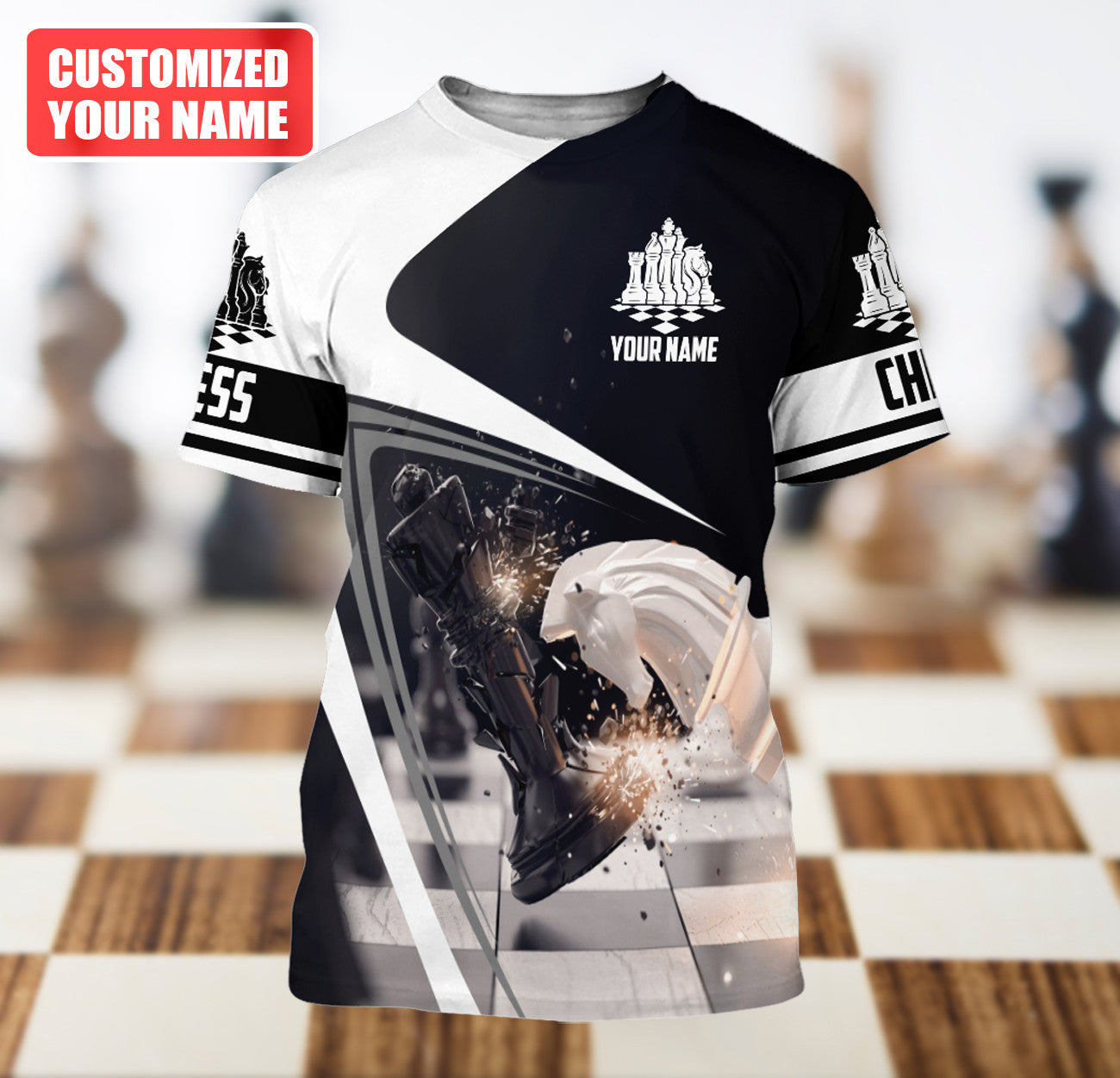 Personalized Name Chess Q5 All Over Printed Unisex Shirt