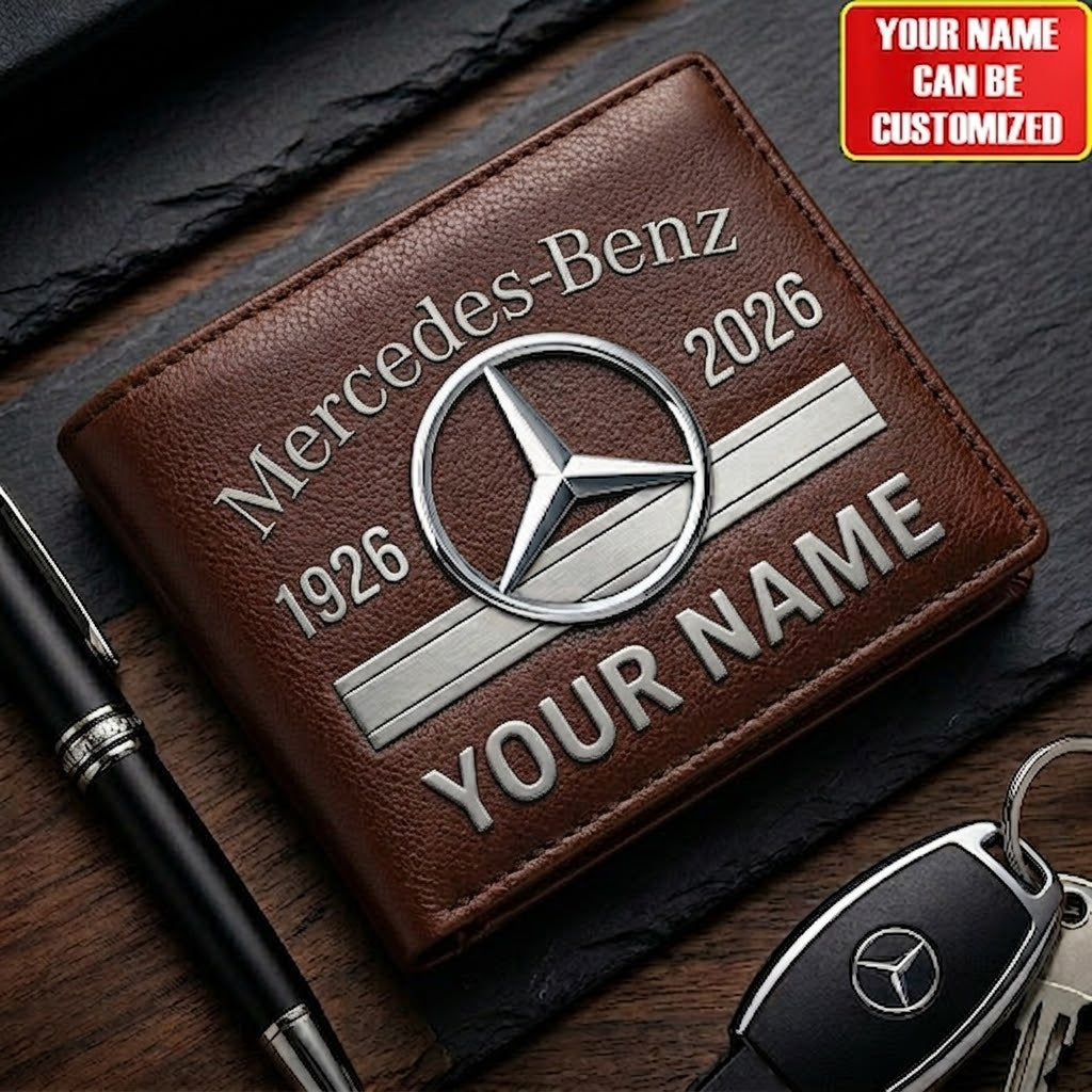 Personalized Merc Est.1926 Leather Wallet