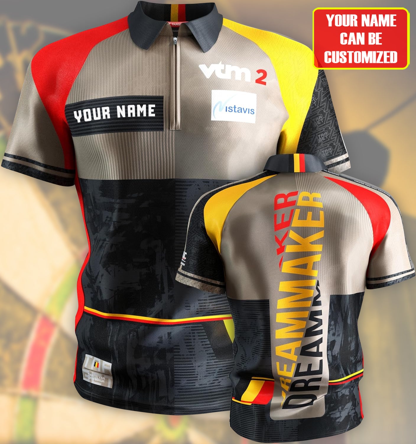 Personalized Dimitri Van den Bergh Darts All Over Printed Unisex Shirt