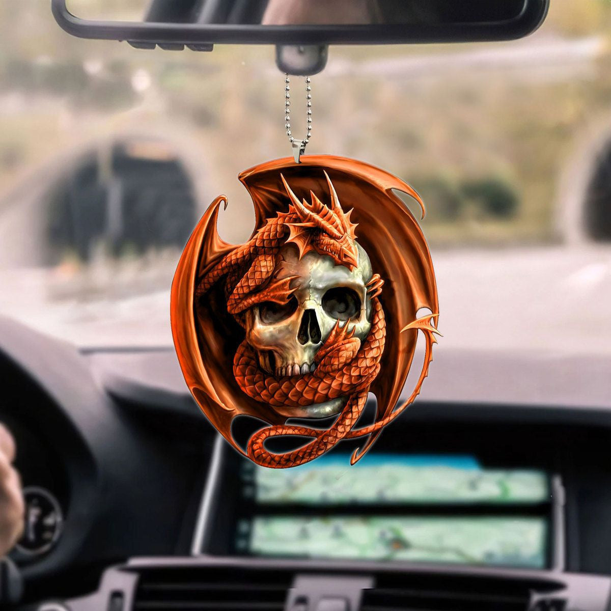 Red Skull Dragon Hanging Ornament