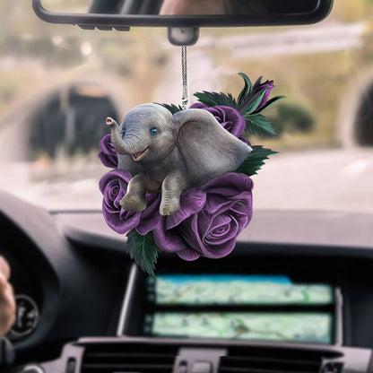 Dumbo Elephant Flower Car Hanging Ornament