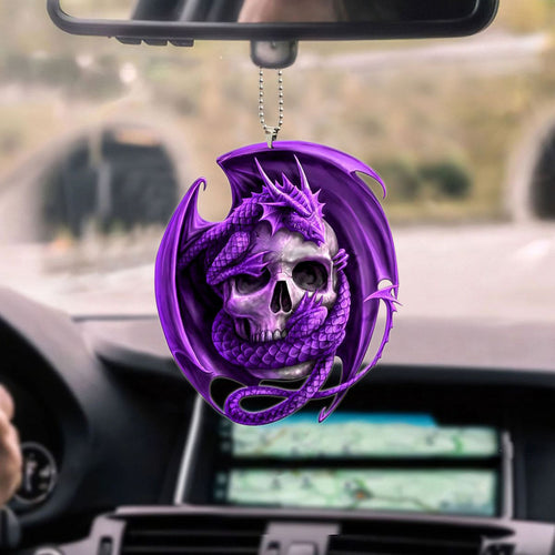Purple Skull Dragon Hanging Ornament