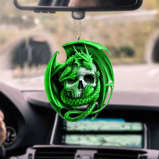 Green Skull Dragon Hanging Ornament