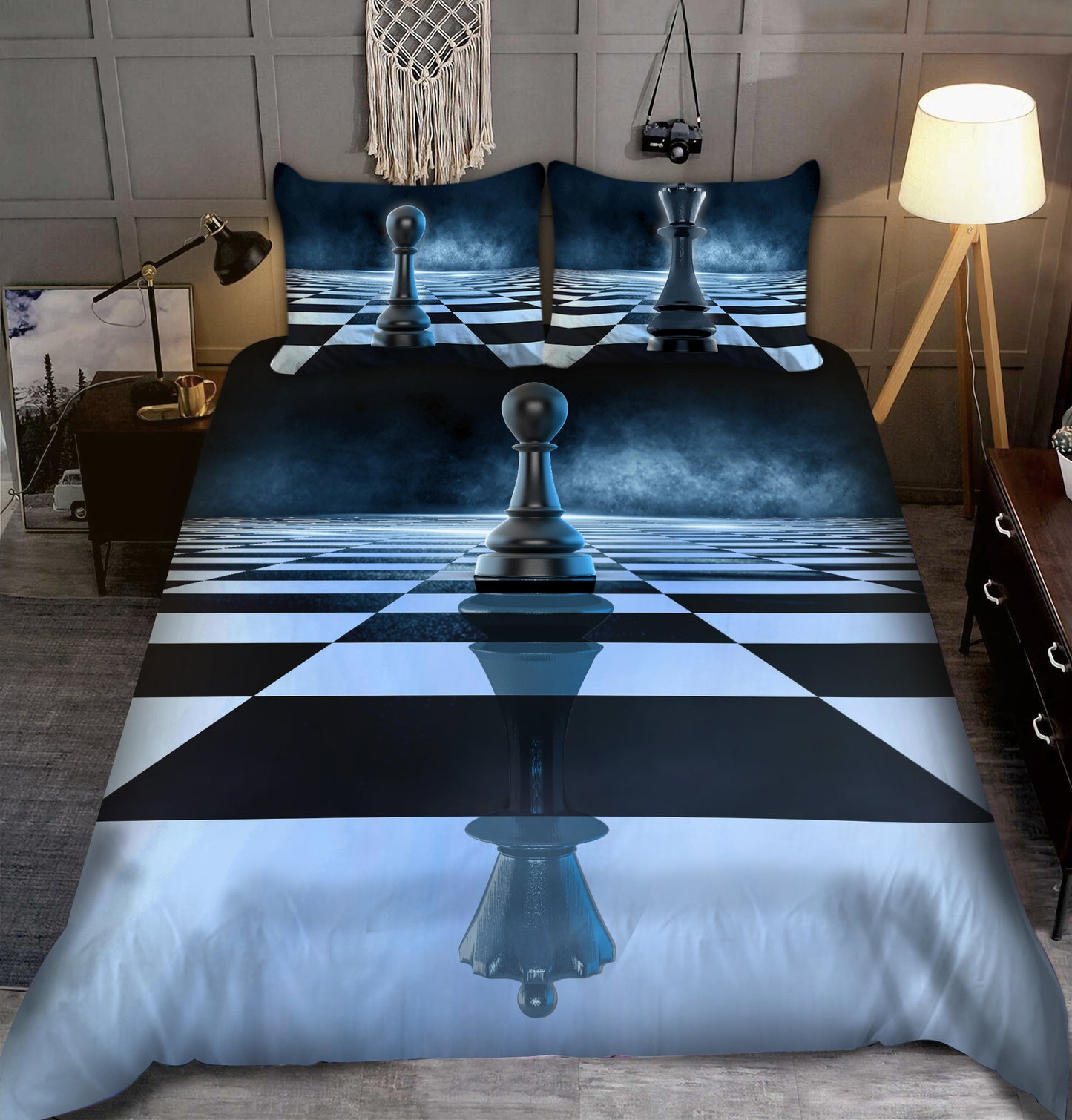 Pawn Chess Mirror King All Over Printed Bedding Set