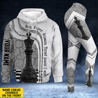 King Chess Rock Paper Scissors I Win - Personalized Hoodie and Leggings