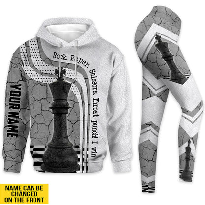 King Chess Rock Paper Scissors I Win - Personalized Hoodie and Leggings