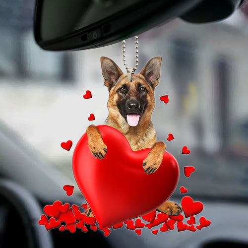 German shepherd Heart Ornament
