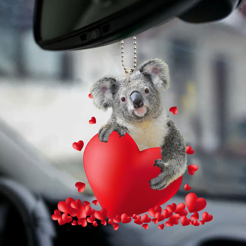 Koala Heart Car Ornament