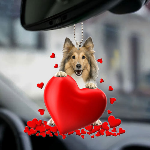 Shetland Sheepdog Heart Ornament
