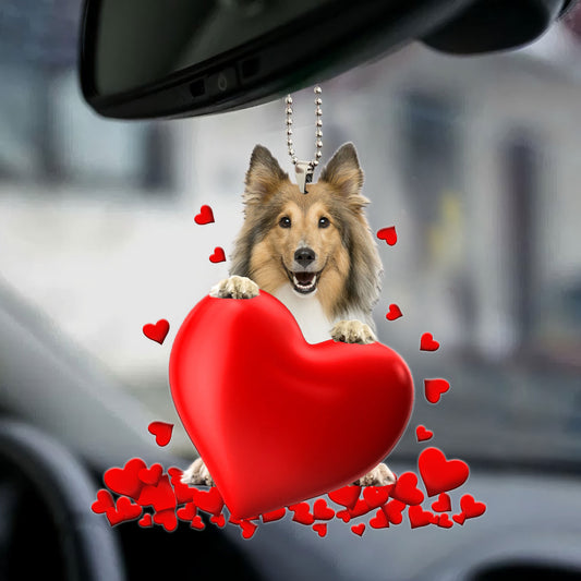 Shetland Sheepdog Heart Ornament