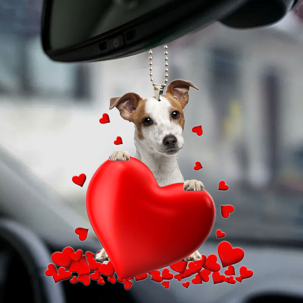 Jack Russell Heart Ornament