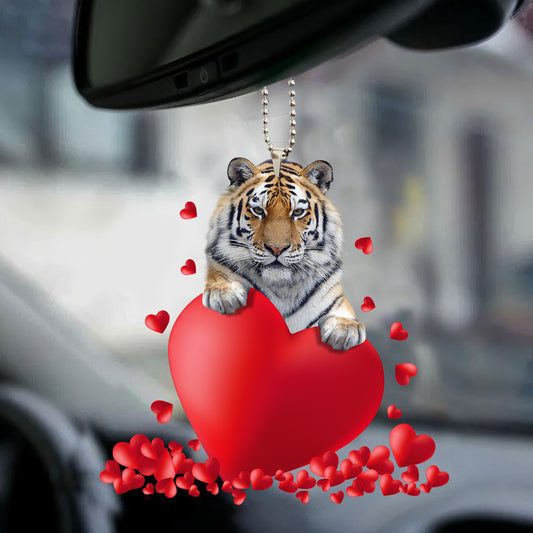 Tiger Heart Car Ornament