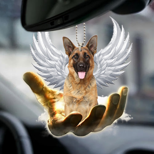 German shephered Angel Wings Ornament