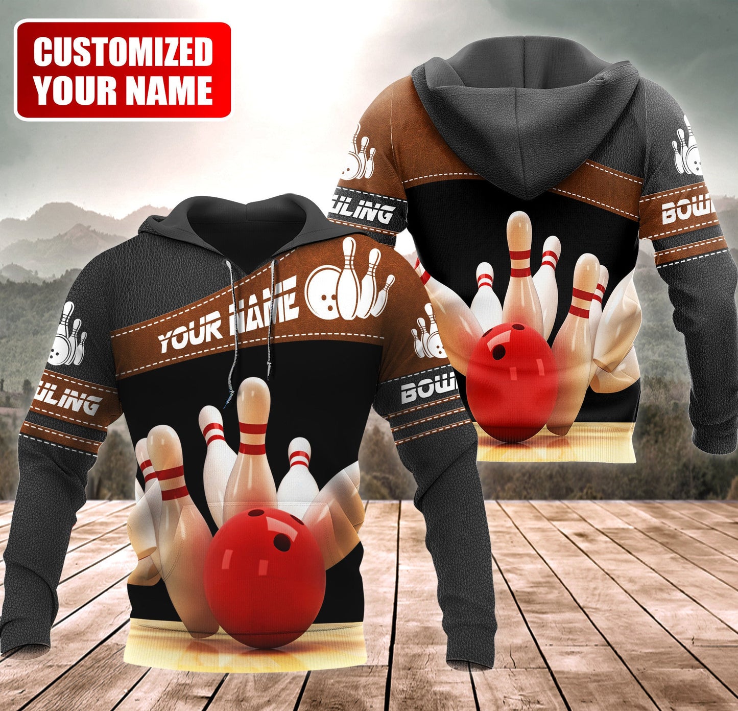 Personalized Name Bowling 3 All Over Printed Unisex Shirt