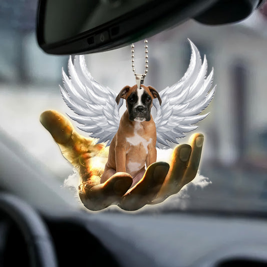 Boxer Angel Wings Ornament