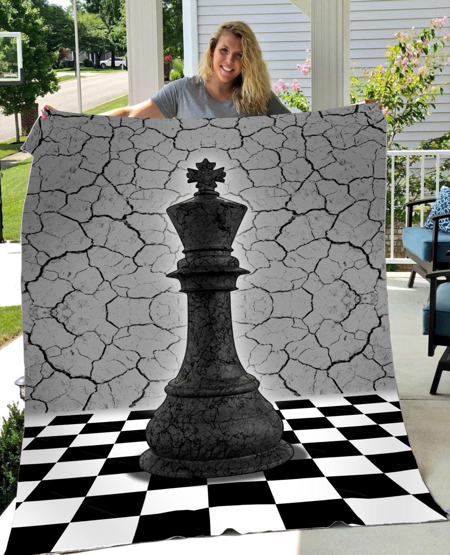 King Chess Fleece Blanket