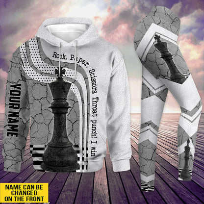 King Chess Rock Paper Scissors I Win - Personalized Hoodie and Leggings