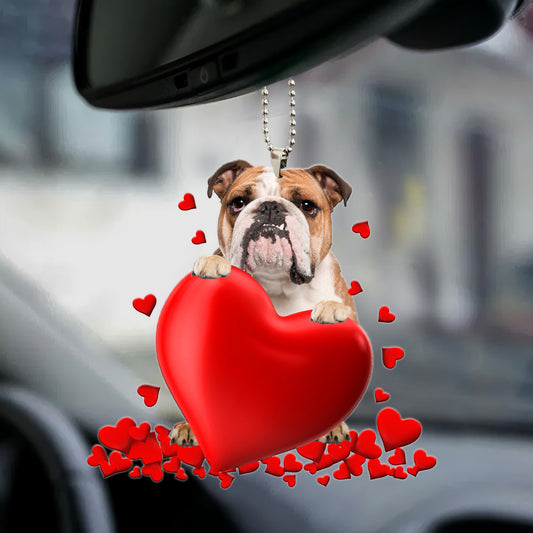 English Bulldog Heart Ornament