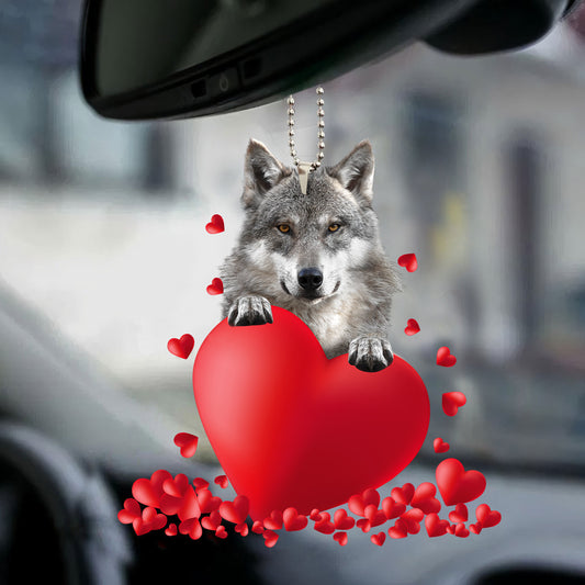 Wolf Heart Car Ornament