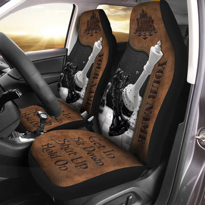Chess Art Hold on Funny Car Seat Covers Universal Fit Set 2