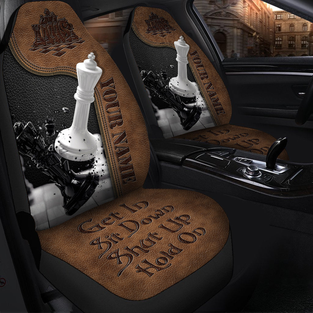 Chess Art Hold on Funny Car Seat Covers Universal Fit Set 2