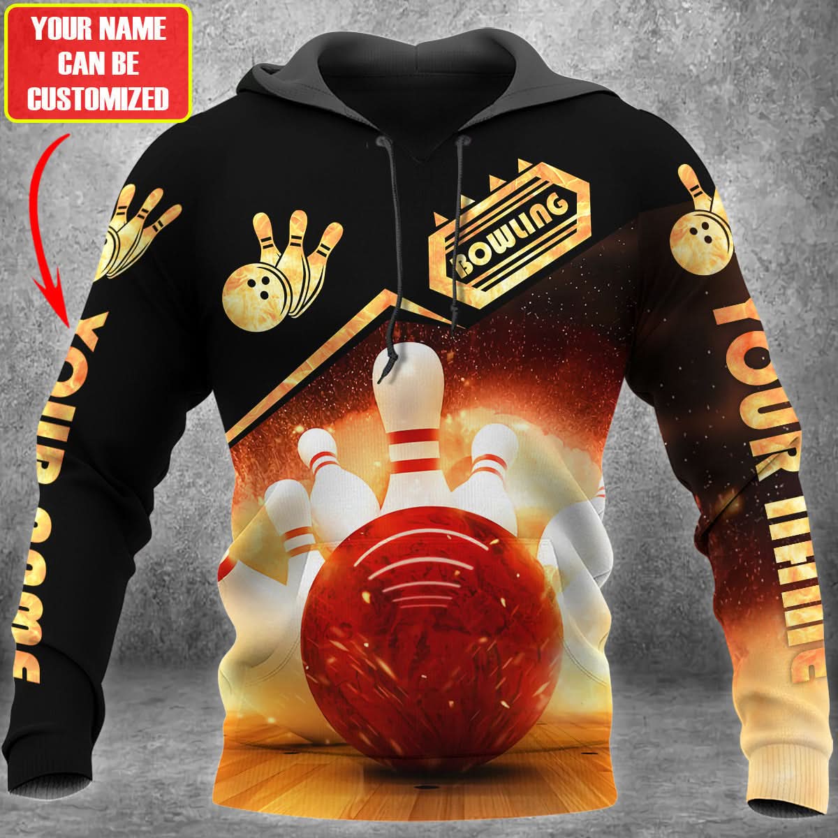 Personalized Name Bowling All Over Printed Unisex Shirt