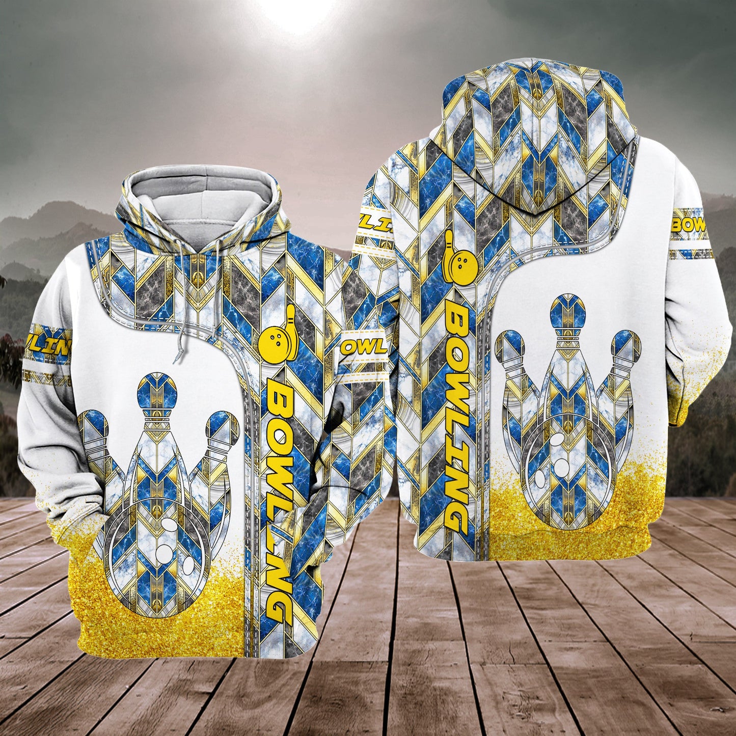 Bowling Diamond All Over Printed Unisex Shirt Q210207