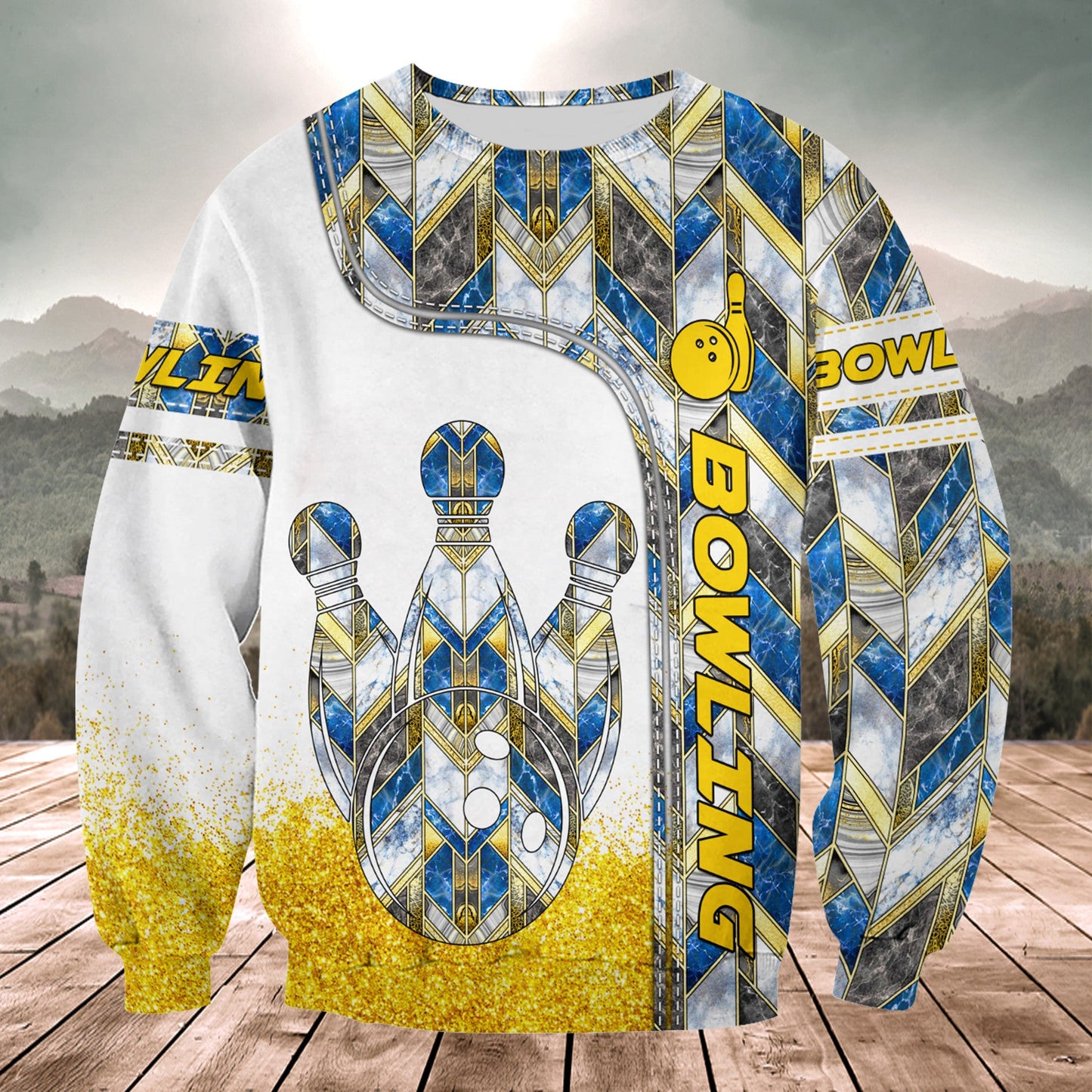 Bowling Diamond All Over Printed Unisex Shirt Q210207