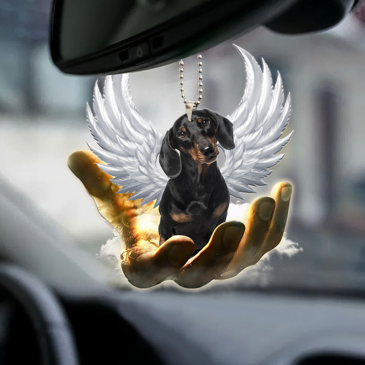 Dachshund Angel Wings Ornament