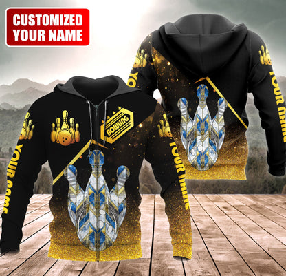 Personalized Name Bowling 2 Over Printed Unisex Shirt