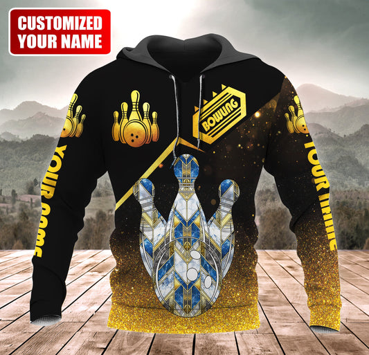 Personalized Name Bowling 2 Over Printed Unisex Shirt