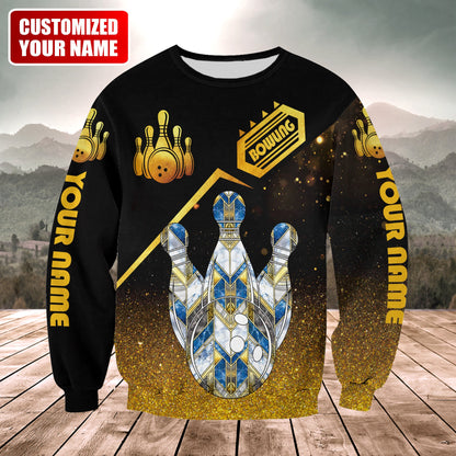 Personalized Name Bowling 2 Over Printed Unisex Shirt