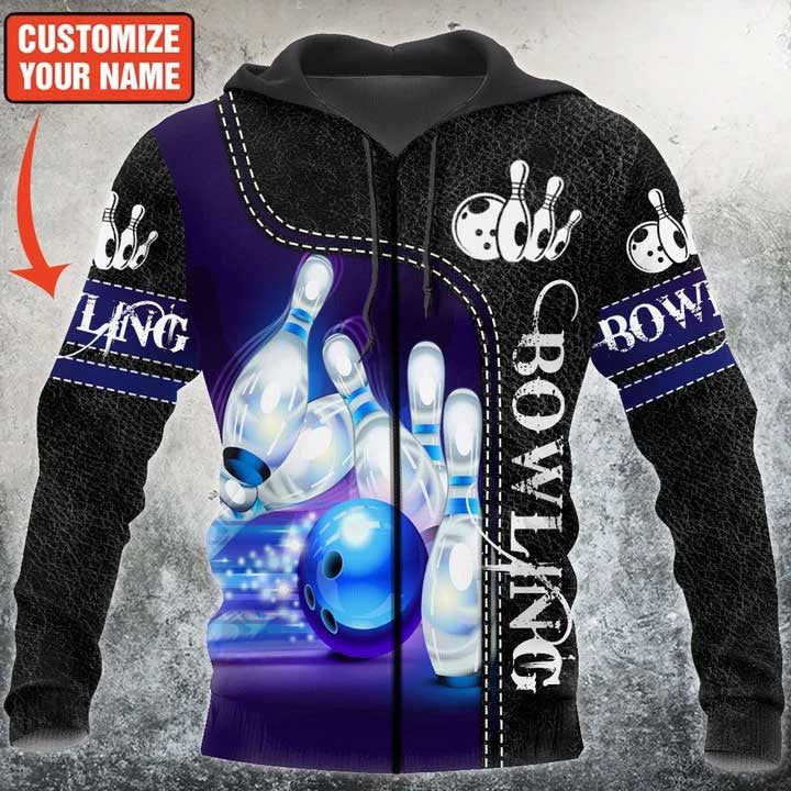 Blue Bowling All Over Printed Unisex Shirt