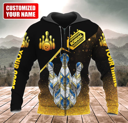 Personalized Name Bowling 2 Over Printed Unisex Shirt