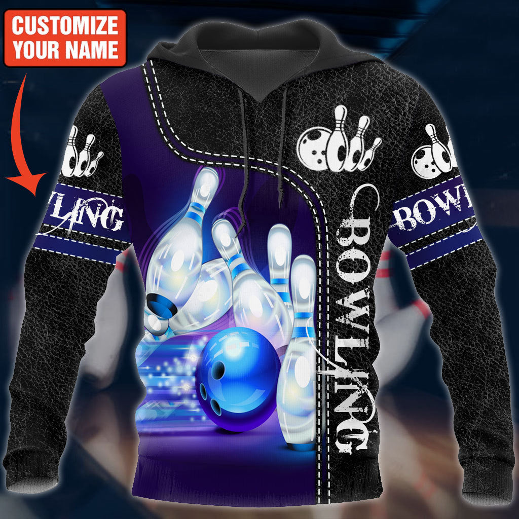 Blue Bowling All Over Printed Unisex Shirt