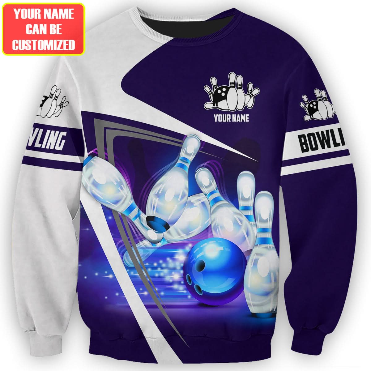 Personalized Name Bowling Q4 All Over Printed Unisex Shirt