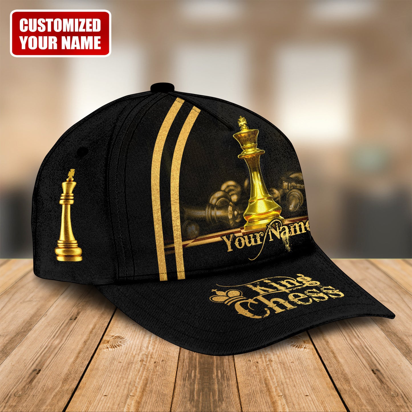 Personalized Name King Chess Q2 Classic Cap Q160405