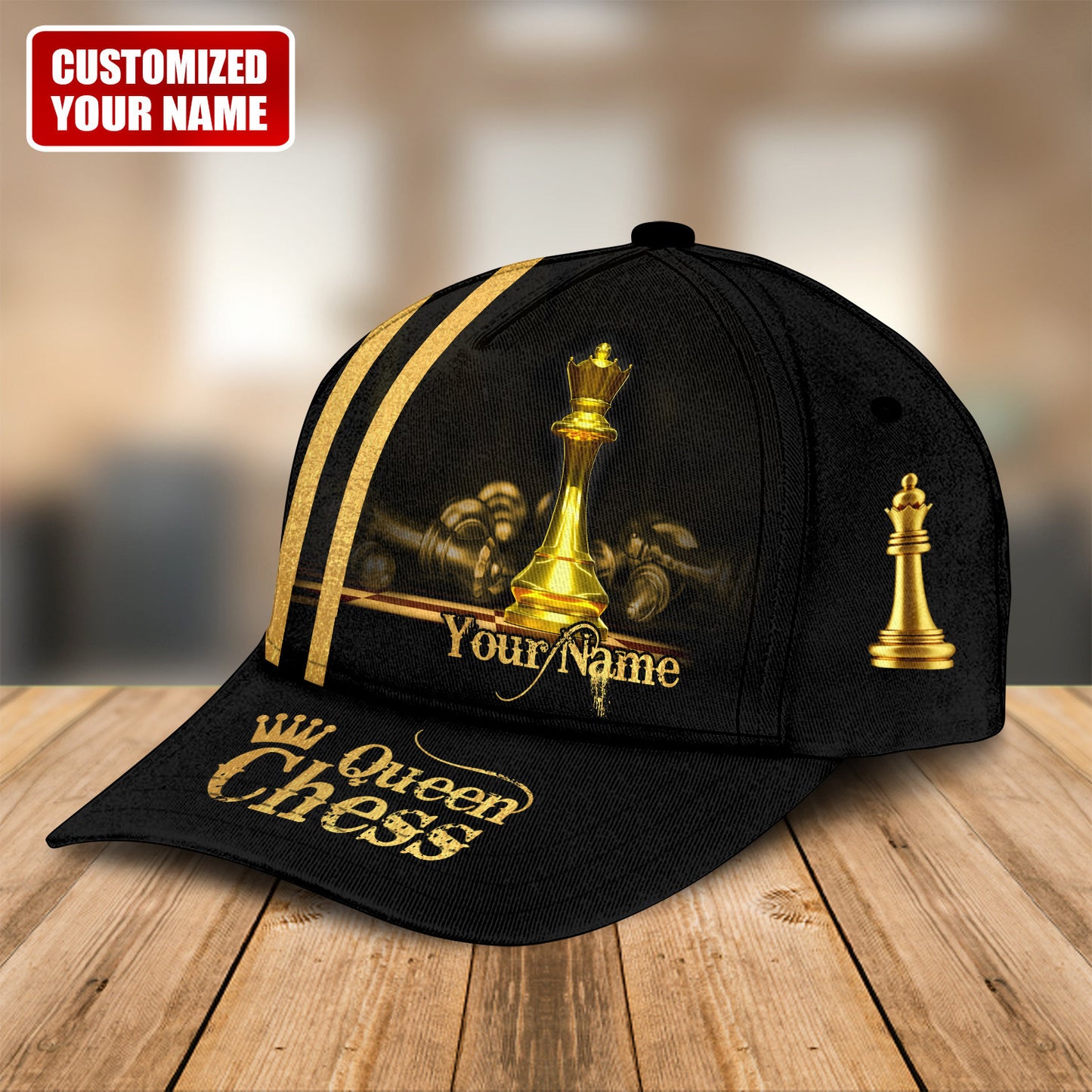 Personalized Name Queen Chess Q2 Classic Cap