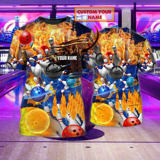 Personalized Name Bowling Q12 All Over Printed Unisex Shirt