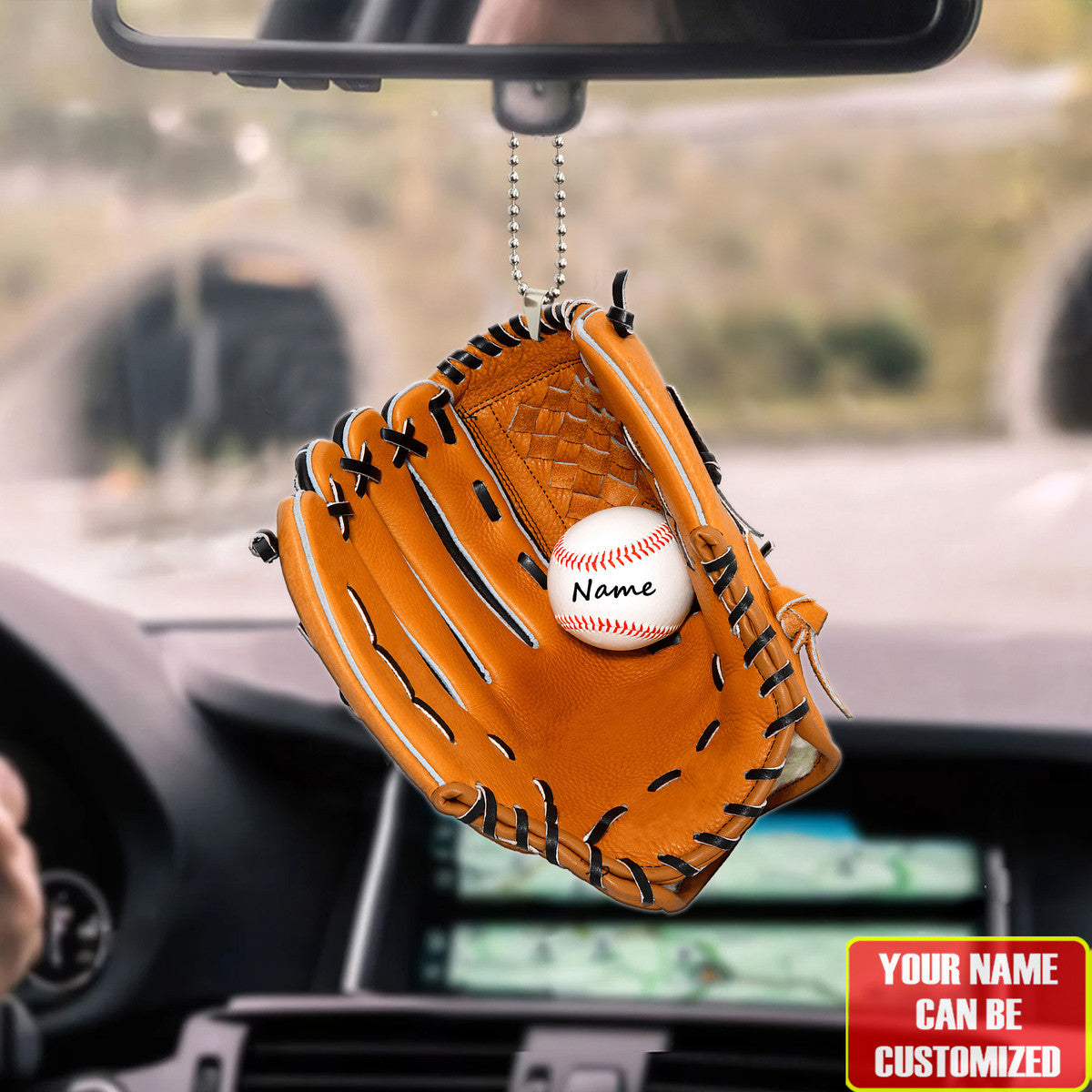 Personalized Name Baseball Car Ornament AK13
