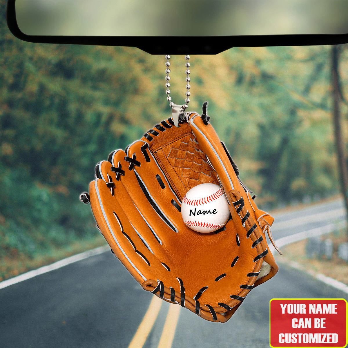 Personalized Name Baseball Car Ornament AK13