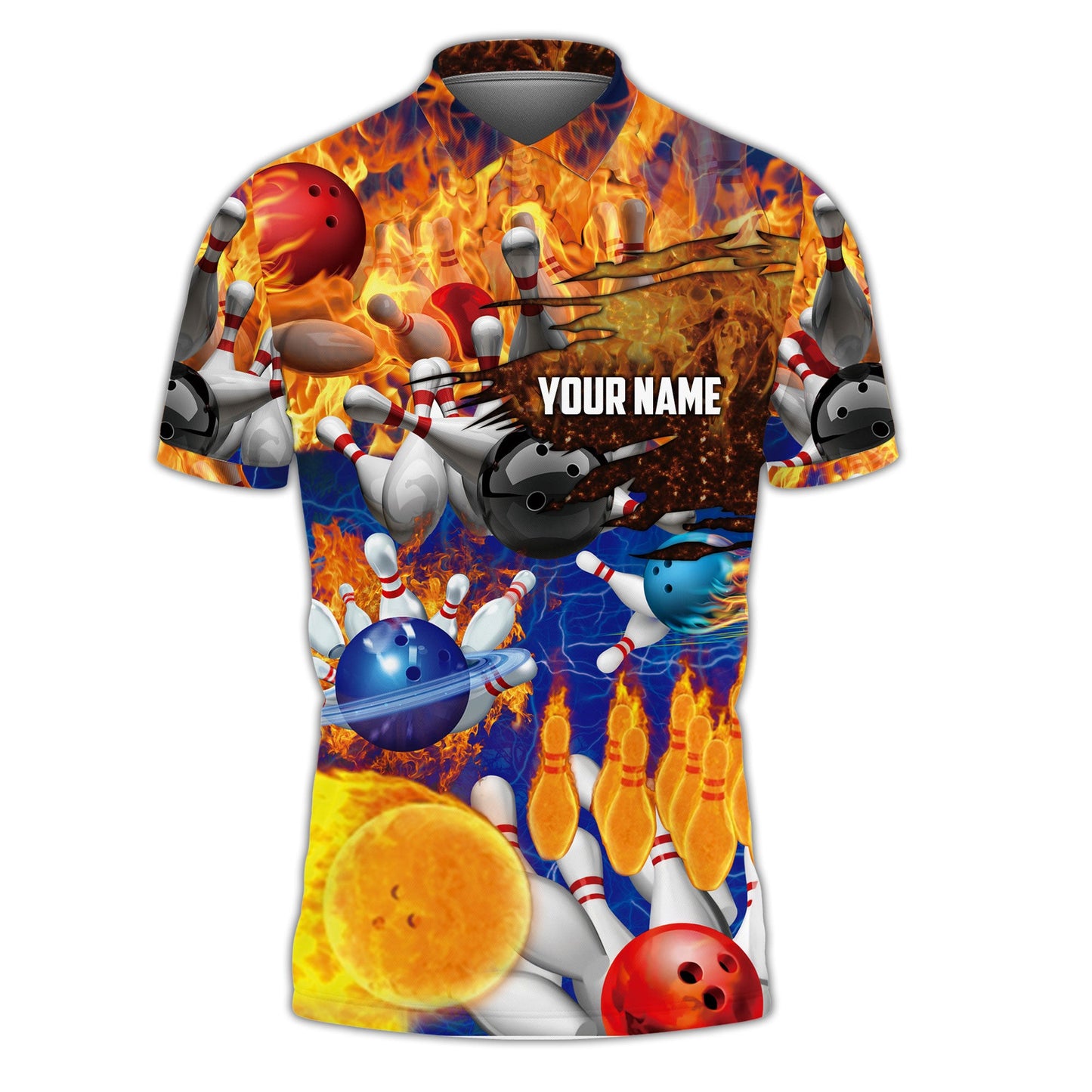 Personalized Name Bowling Q12 All Over Printed Unisex Shirt