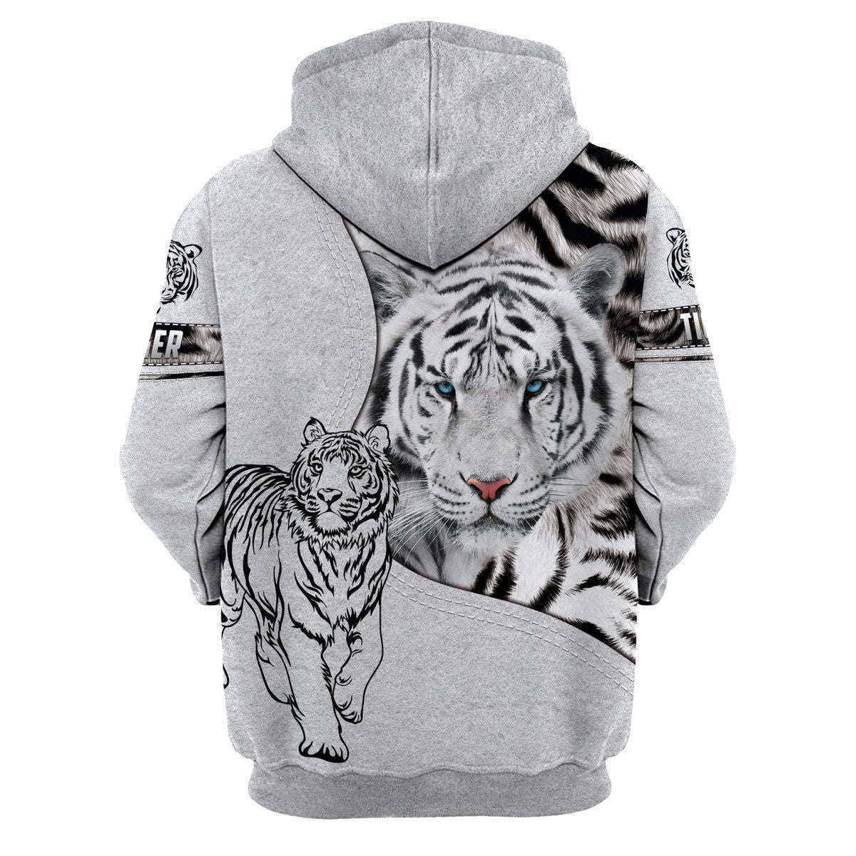 Personalized Name White Tiger 5 All Over Printed Unisex Shirt