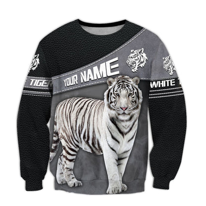 Personalized Name White Tiger 4 All Over Printed Unisex Shirt