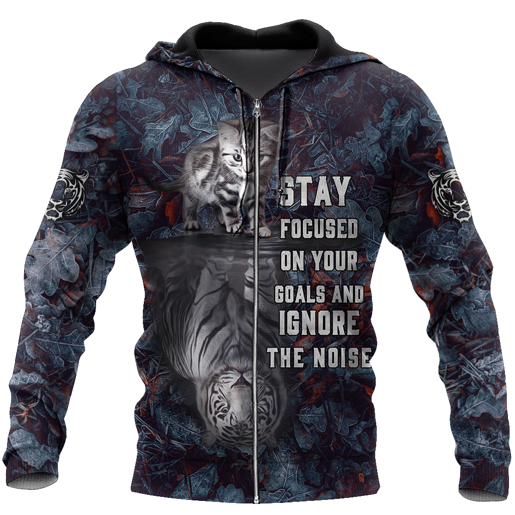 Personalized Name Cat Mirror Tiger All Over Printed Unisex Shirt